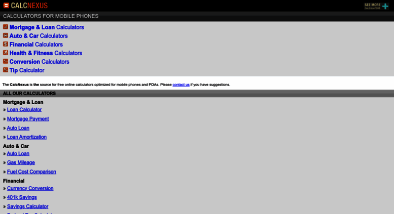 access calcnexus com calcnexus free online calculators free online loan calculators