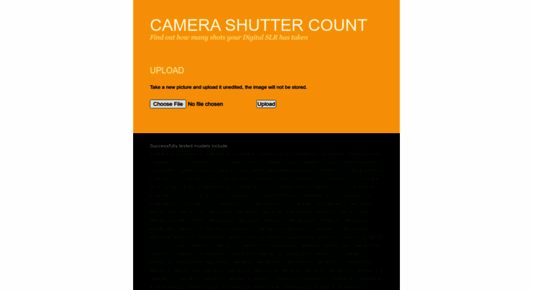 camera shutter count
