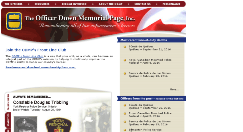 Access canada.odmp.org. ODMP Canada