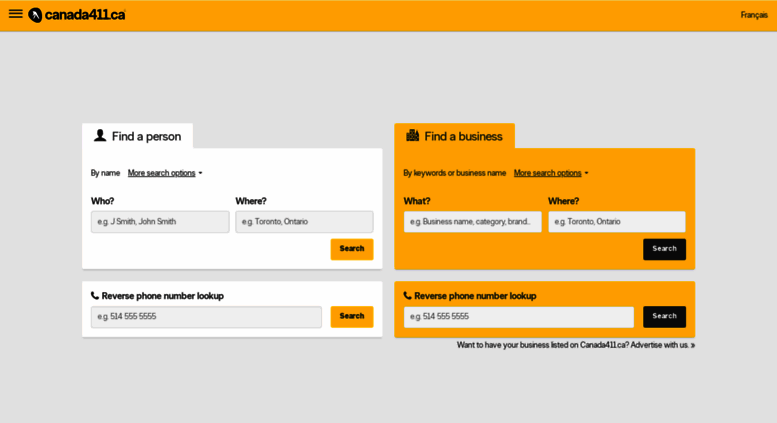 Access Canada411 ca Free People Search Reverse Phone Lookup Business 