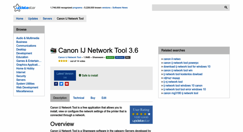 canon ij network tool windows 10