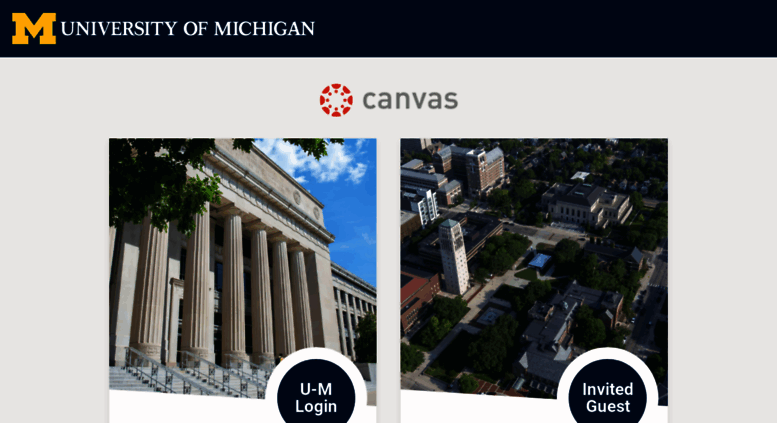 Access canvas.umich.edu. U-M Canvas
