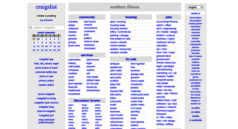 Access Carbondale Craigslist Org Craigslist Southern Illinois