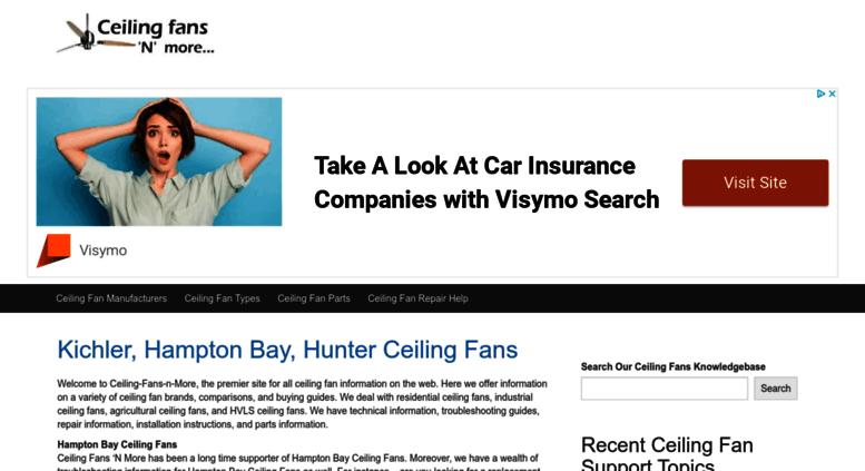 Access Ceiling Fans N More Com Kichler Hampton Bay Hunter