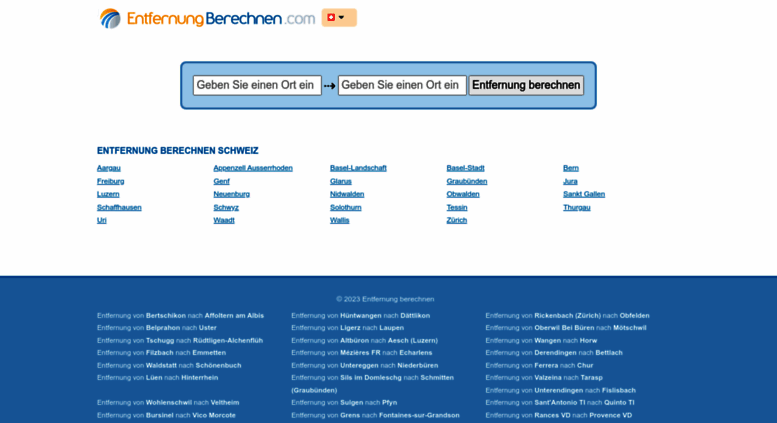 Access ch.entfernungberechnen.com. Entfernung berechnen in ...