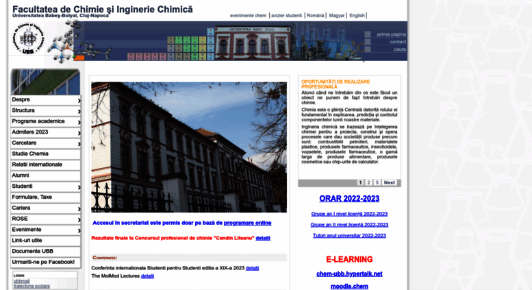 Access Chem Ubbcluj Ro Facultatea De Chimie Si Inginerie Chimica