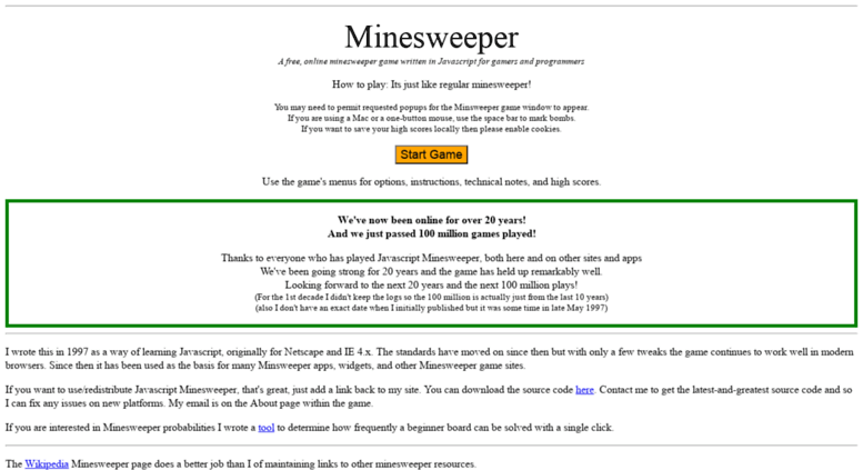 fastest beginner minesweeper game