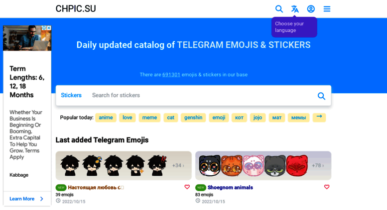 sticker su telegram