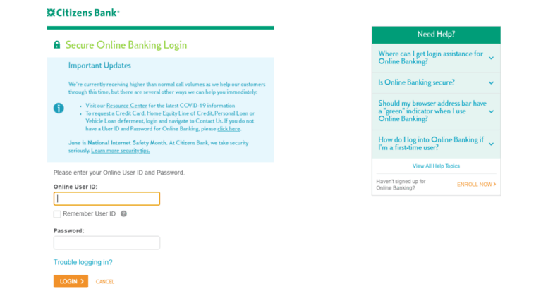 Citizens Bank Internet Banking Login 2025