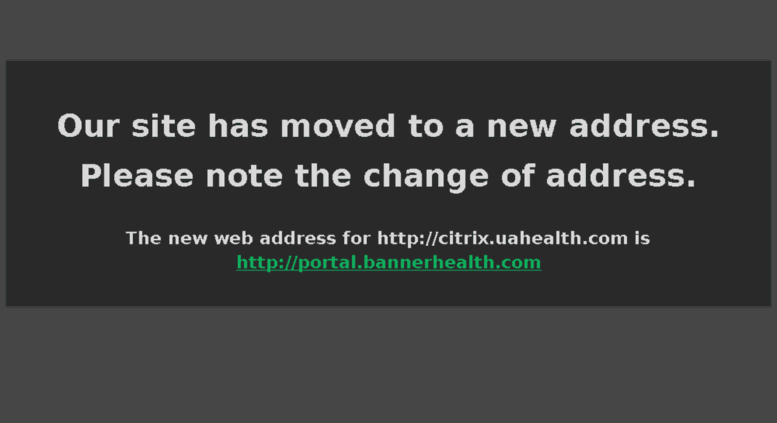 Access Citrix Uahealth Com Please Note New Address