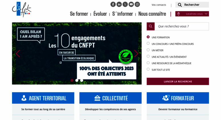 Access cnfpt.fr. Le CNFPT | Centre National de la Fonction Publique