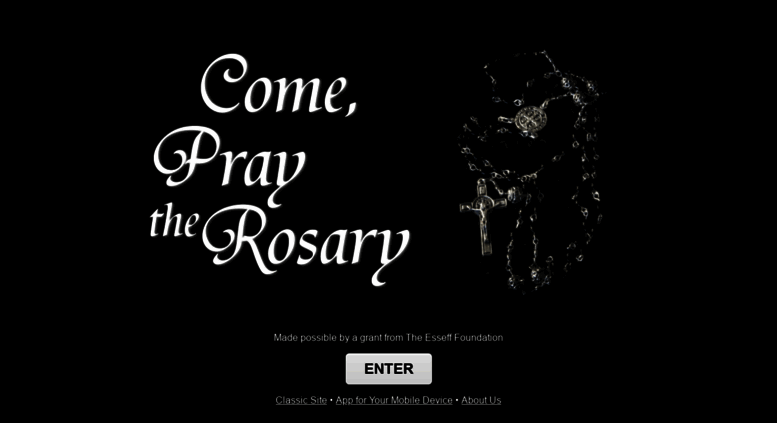 Access comepraytherosary.org. Come, Pray the Rosary | Pray with Others ...