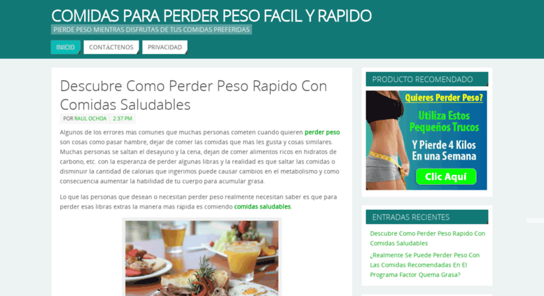 Comida rapida para perder peso