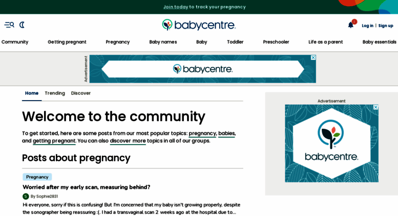 community babycentre uk