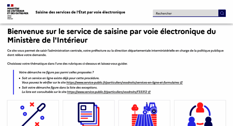 Access contacts-demarches.interieur.gouv.fr. Saisine des services de l ...