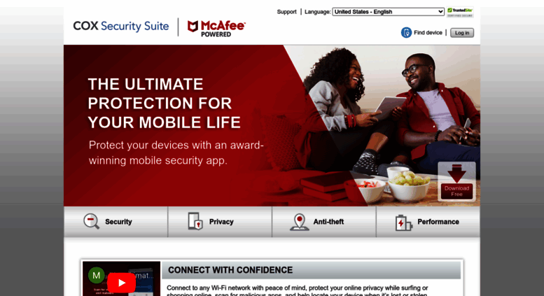 mcafee safe connect anchorfree inc