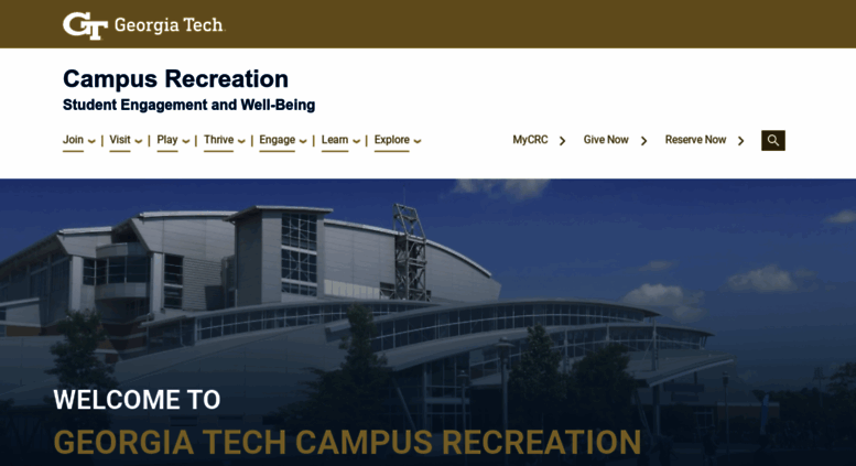 Access crc.gatech.edu. Home | Georgia Tech Campus Recreation