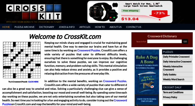 Access Crosskit Free Crossword Puzzles And Dictionary