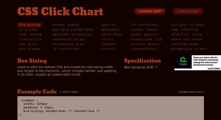 Browser Font Support Chart