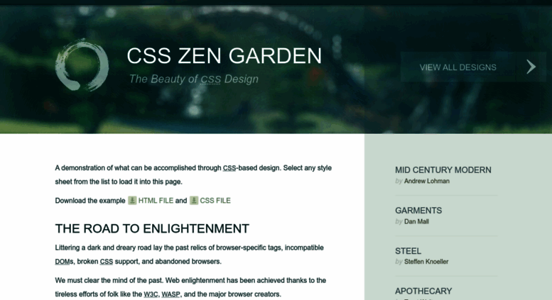 Access Csszengarden Com Css Zen Garden The Beauty Of Css Design