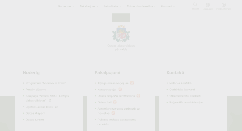 Access Daba Gov Lv Dabas Aizsardzibas Parvalde