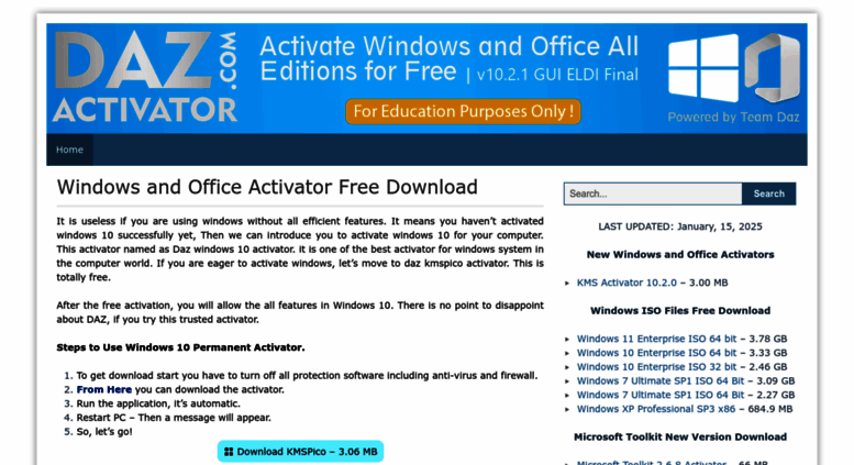 real windows 10 activator by daz