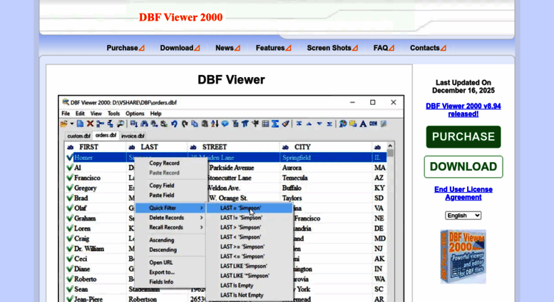 Download Free Dbf Viewer For