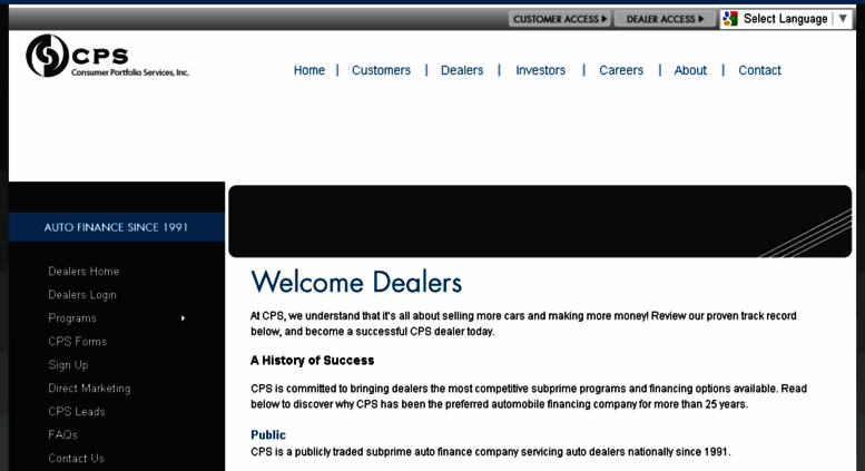 Cps Auto Finance >> Access Dealers Consumerportfolio Com Cps Dealers Log In Cps Auto Finance >> Access Dealers Consumerportfolio Com Cps Dealers Log In