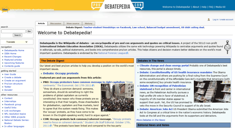Access Debatepedia Org Welcome To Debatepedia
