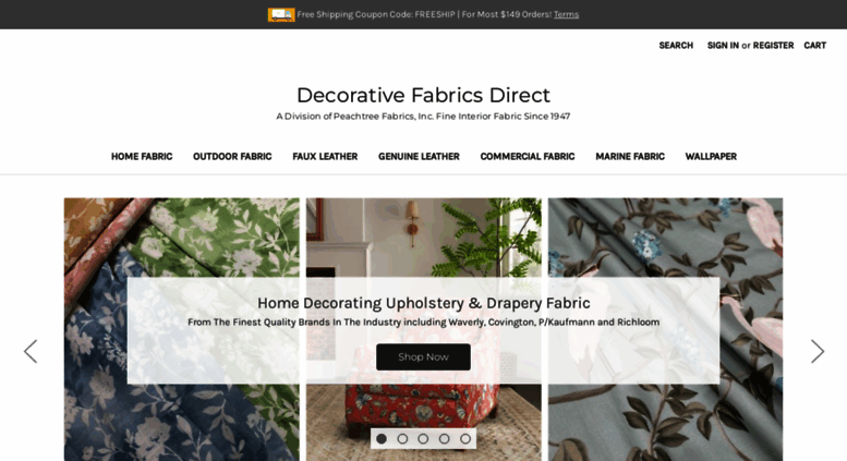 Decorative Fabric Direct Coupon Image New Collection