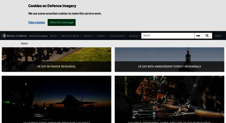 Access defenceimagery.mod.uk. Welcome to Defence Imagery, where