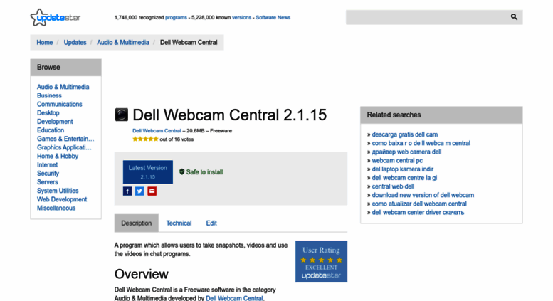 dell webcam central 2.1.15