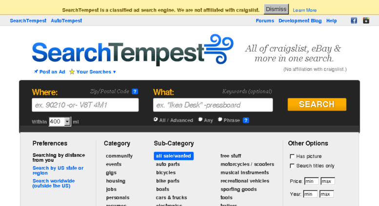 Nationwide Craigslist Search >> Access Dev Searchtempest Com Searchtempest Search All Of Nationwide Craigslist Search >> Access Dev Searchtempest Com Searchtempest Search All Of