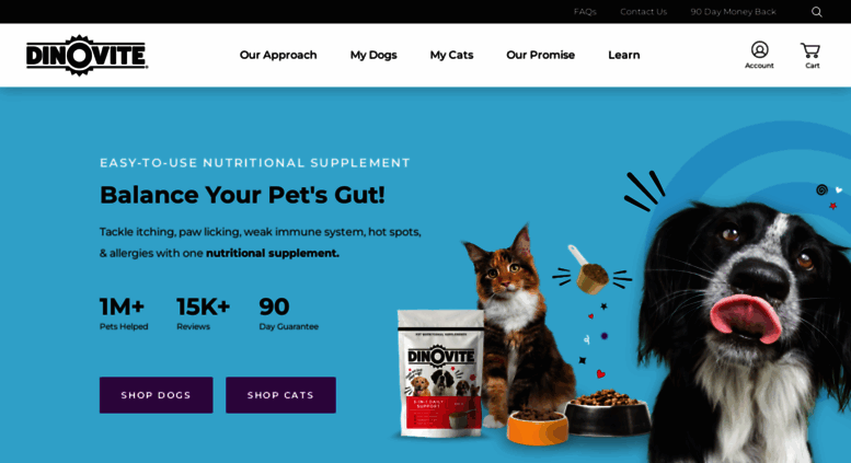 Access dinovite.com. DINOVITE - Satisfaction 100% Guaranteed! Dog & Cat