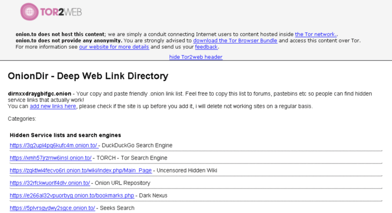 Darknet Seiten Liste