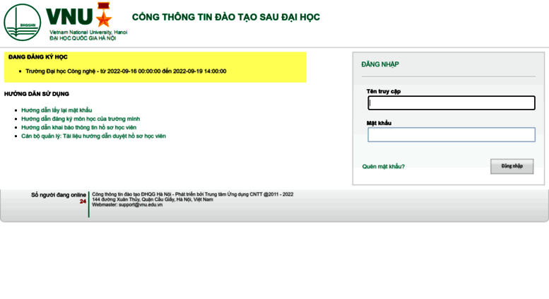 Access Dksdh Vnu Edu Vn đăng Nhập