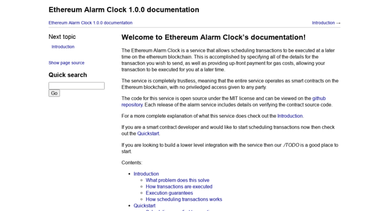 gethereum documentation godocs