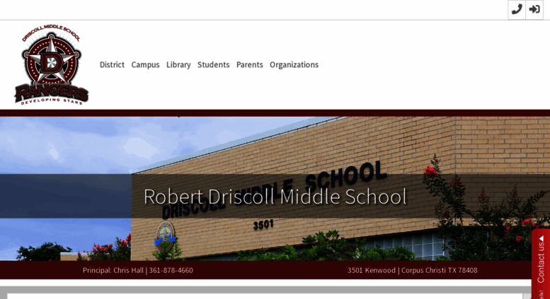 Access driscoll.ccisd.us. Robert Driscoll Middle School
