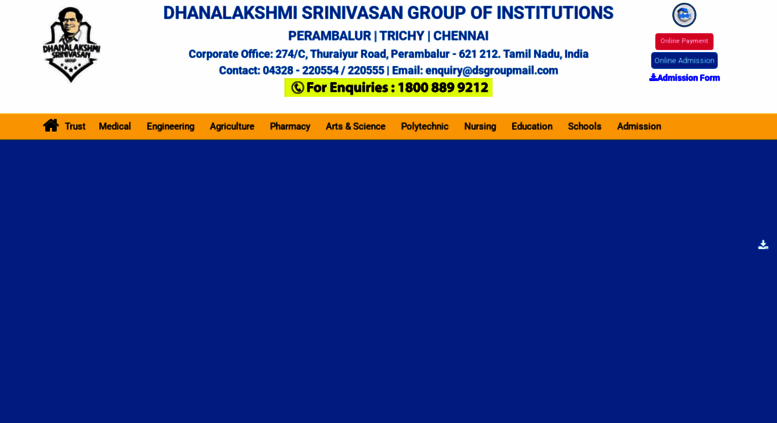 Access Dsgroups Org Welcome To The Dhanalakshmi Srinivasan Group Of Institutions Perambalur