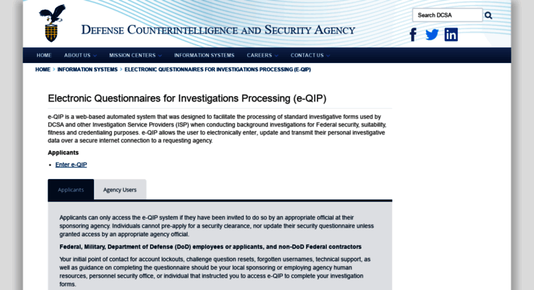 Access E Qip Opm Gov National Background Investigations Bureau