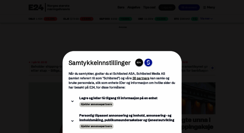 Access E24.no. E24 - Først Med økonominyhetene