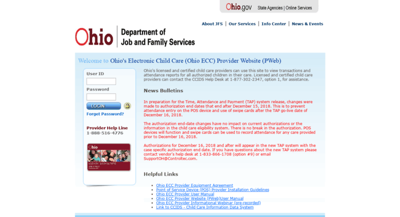 Ohio department of job and family services provider login