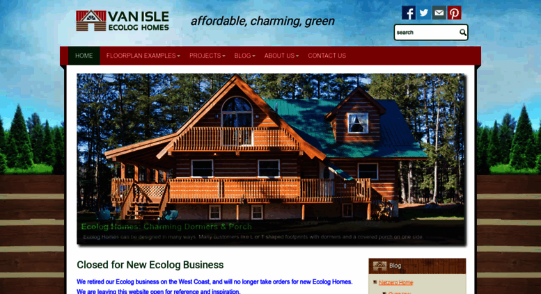 Access Ecolog Homes Com Affordable Log Homes Cottages And Cabins