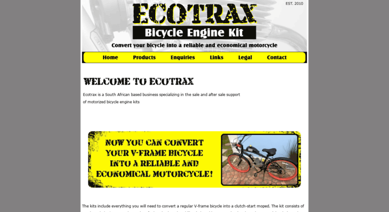 ecotrax bicycle engine