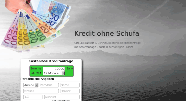 Online kredit mit sofortzusage