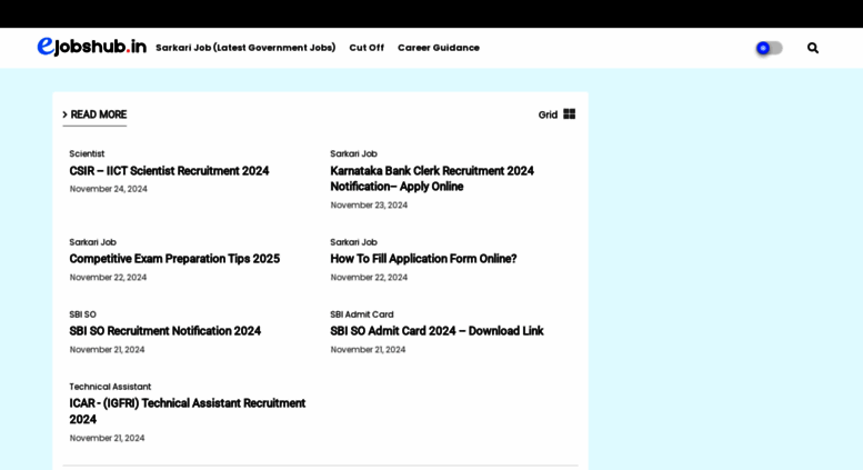 Access Ejobshub In Jobs Application Form Admit Card Result