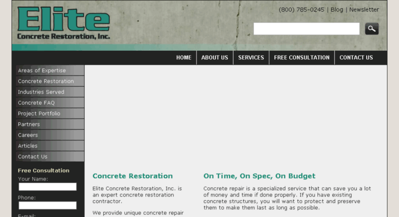 Access Eliteconcreterestoration Com Elite Concrete Restoration