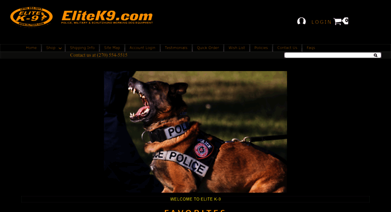 elite k9 equipment