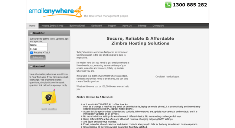 Access Emailanywhere Com Au Emailanywhere Zimbra Hosting Images, Photos, Reviews