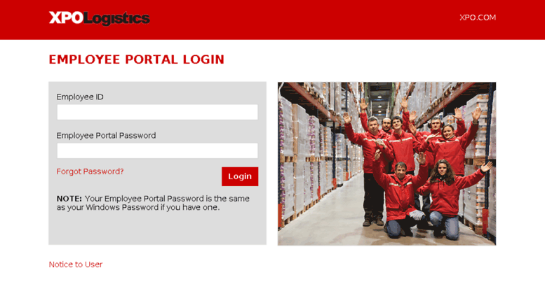 xpo employee portal microsoft